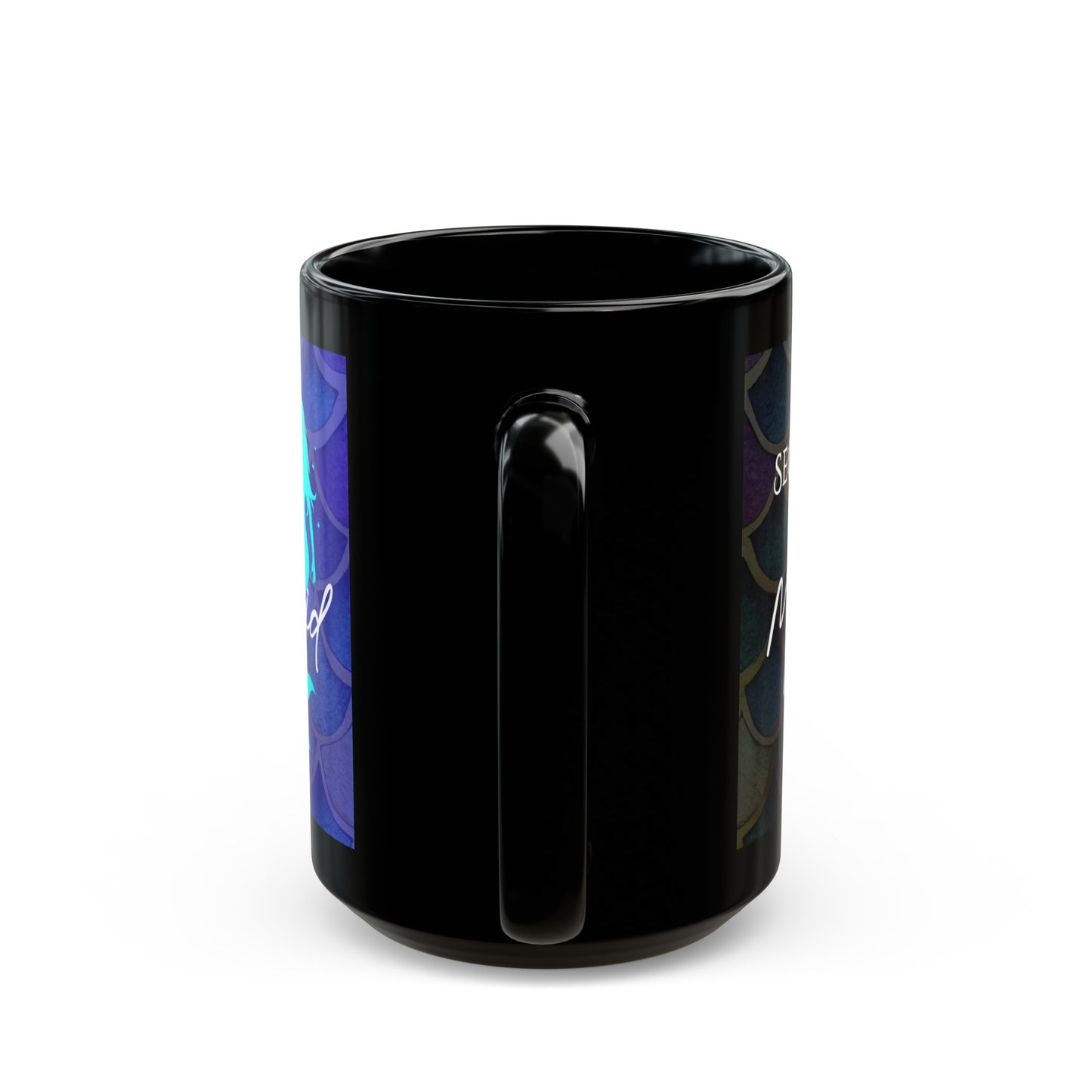 Secretly a Mermaid - Dark Design - Black Mug (11oz, 15oz)