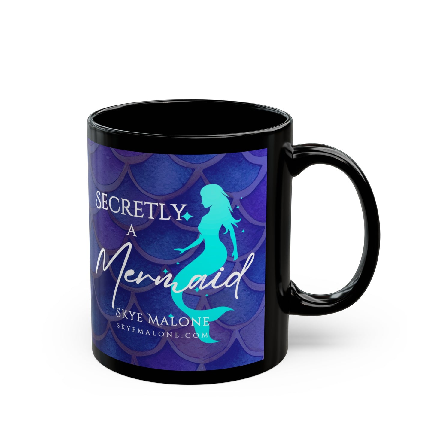 Secretly a Mermaid - Dark Design - Black Mug (11oz, 15oz)