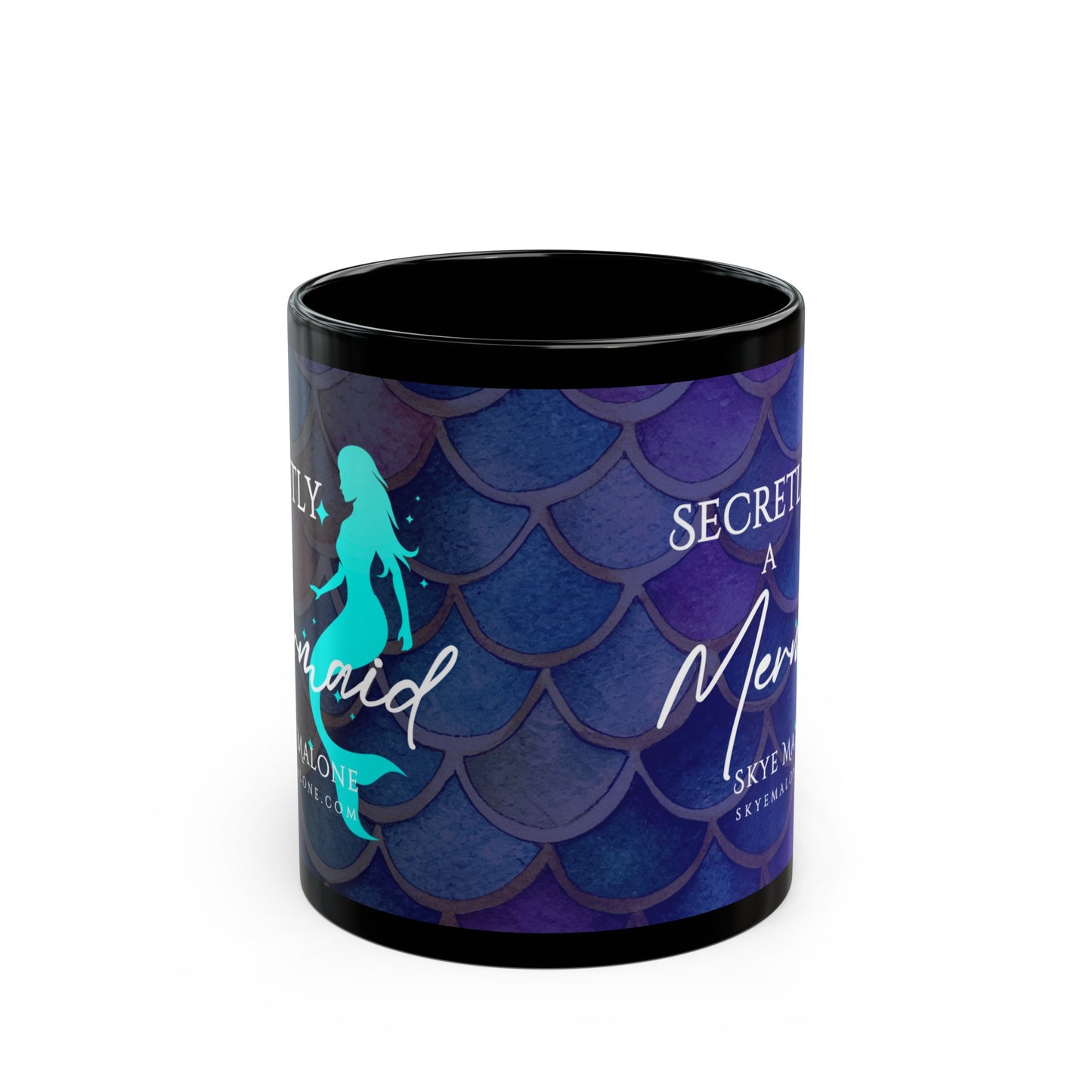 Secretly a Mermaid - Dark Design - Black Mug (11oz, 15oz)