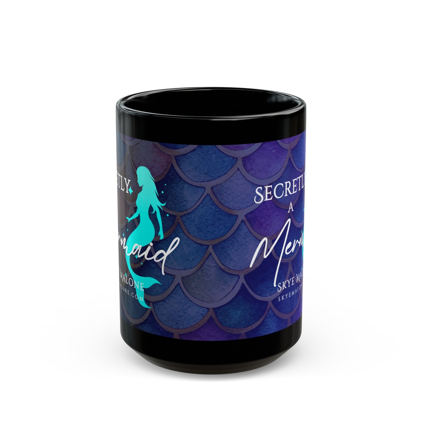 Secretly a Mermaid - Dark Design - Black Mug (11oz, 15oz)