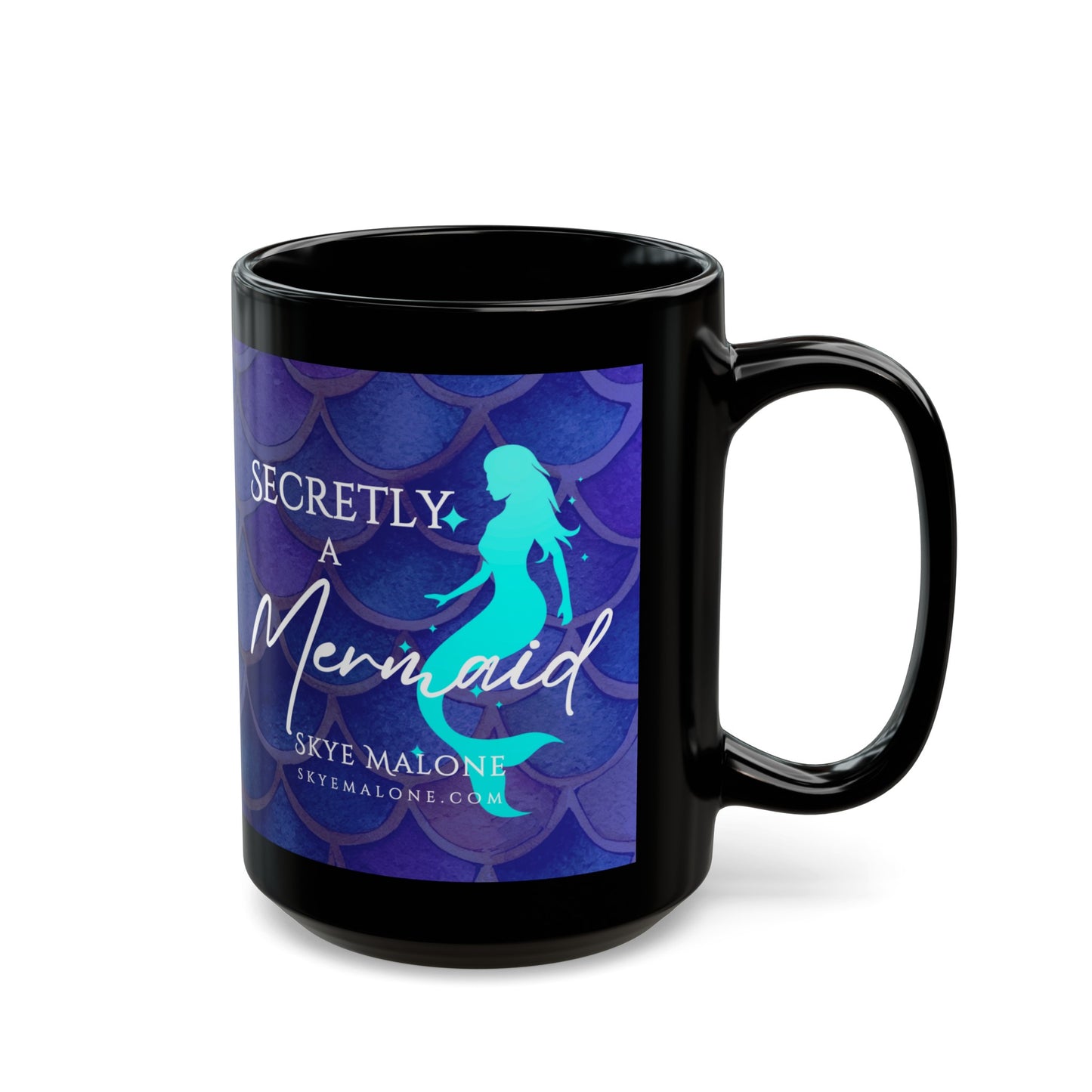 Secretly a Mermaid - Dark Design - Black Mug (11oz, 15oz)