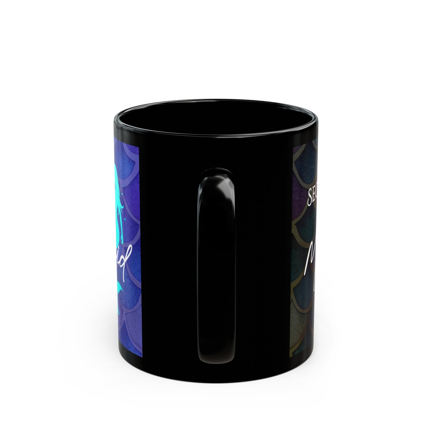 Secretly a Mermaid - Dark Design - Black Mug (11oz, 15oz)